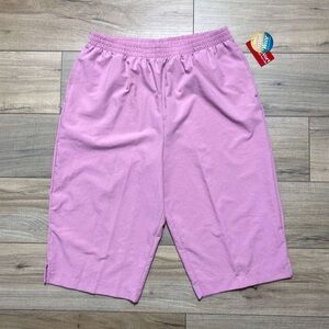 Bon Worth Womens Pull-On Travel Wear Capri Pants Size LP Dusty Rose